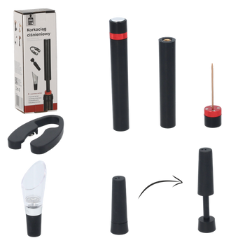 POCKET AIR PUMP WINE OPENER SET