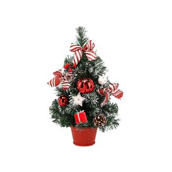 CHRISTMAS TREE 40 CM WHITE AND RED