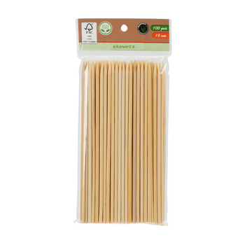 Set of 100 bamboo skewers 15cm *8015*