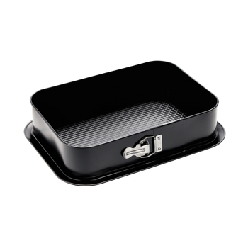 EMBOSSED CAKE TIN 34X24CM WITH PROTECTIVE NON-STICK LAYER BLACK