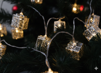 LED LIGHT CHAIN SILVER GIFTS 10 L WARM WHITE