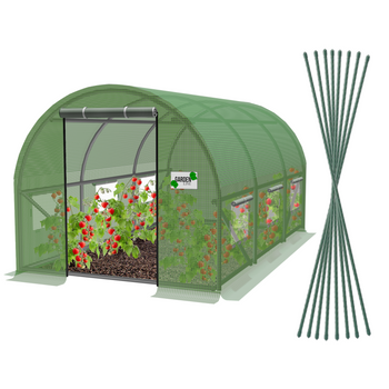 TUNEL FOLIOWY OGRODOWY 3 SEGMENTOWY ZIELONY 4 x 2,5 x 2 M