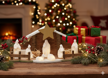 CHRISTMAS CRIB 33 X 10.5 X 16.5