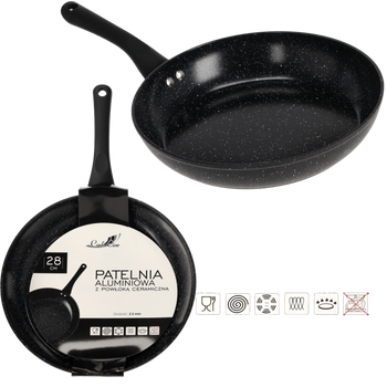 ALUMINUM PAN 28 CM 2.3 MM WITH CERAMIC COATING (INDUCTION)