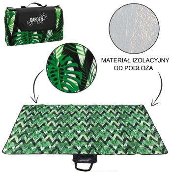 PICNIC BLANKET 200x200 CM MONSTERA