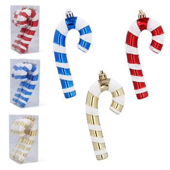 SET OF 4 CHRISTMAS TREE DECORATIONS STICK 13 CM