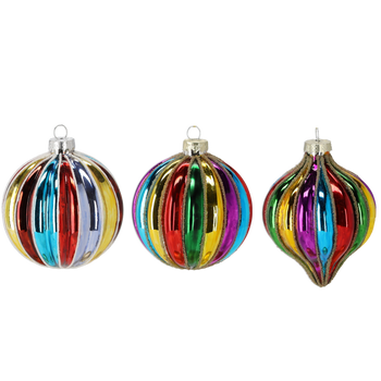 GLASS ORNAMENT BALL DIA 8CM