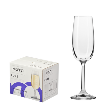 SET OF 6 CHAMPAGNE GLASSES 170ML PURE