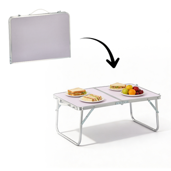 TOURIST FOLDING TABLE WHITE 60x40x26,5 CM