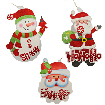 CHRISTMAS HANGING PAPER DECORATION MIX DESIGNS