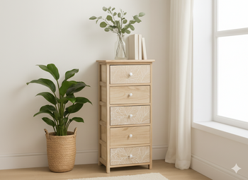 LUIZA 5-DRAWER CHEST OF DRAWERS 40 X 29 X 90 CM