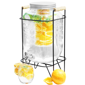 JAR 8L WITH METAL LID, TAP AND FRUIT/ICE CONTAINER