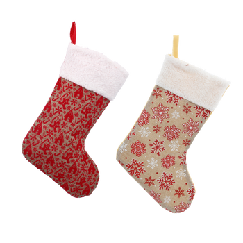 CHRISTMAS STOCKING 38 CM MIXED DESIGNS