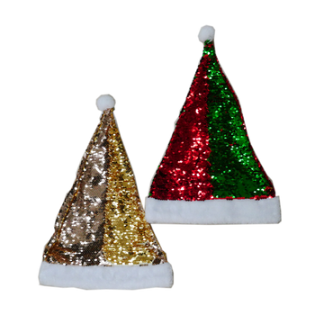 SANTA CLAUS CAP SEQUINS MIX COLORS 30 x 40 CM