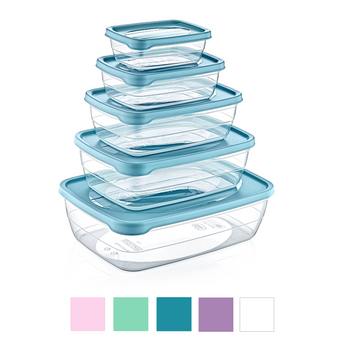 TREND STORAGE BOX SET OF 5  (0,3+0,6+1,2+2+3 LT)