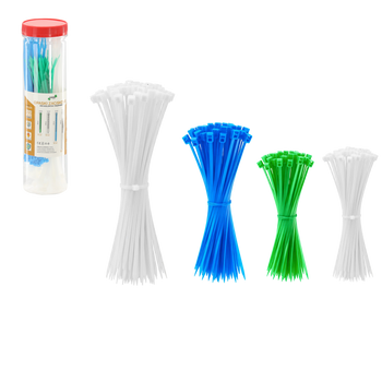 SET OF 200 CABLE TIES IN TUBE MIXED DESIGNS