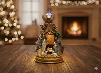 CHRISTMAS MUSIC BOX LED NATIVITY SCENE