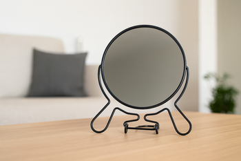 DOUBLE-SIDED MAKE-UP MIRROR BLACK*1471