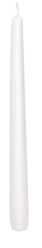 CONE CANDLE WHITE METALLIC
