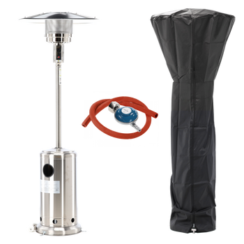 STAINLESS STEEL GAS PARASOL 221 CM