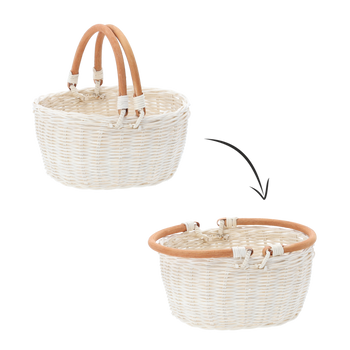 BASKET WITH HANDLE 22 X 17 X 11/22 CM