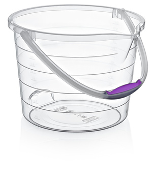 13 LT CLEAR  STEPPED CLEANING BUCKET