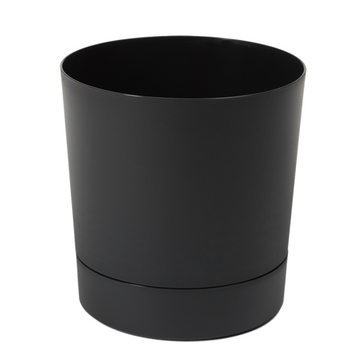 POT WITH SAUCER AURA 350-BLACK*41282