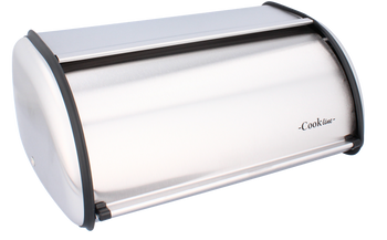 BREAD BOX GINEPRO - SILVER METAL 36X23X14,5 CM