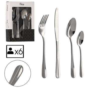 SET OF 24 PIECES CUTLERY PARIS