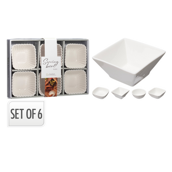 KPL. 6 MISECZEK PORCELANOWYCH NA PRZEKĄSKI*7407