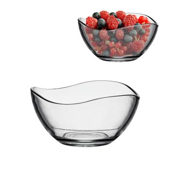 SET OF 6 WAVE DESIGN SALAD BOWLS 310 ML