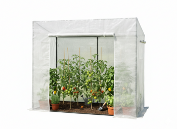 SZKLARNIA NA POMIDORY BIAŁA 200 x 77 x 168/146 cm