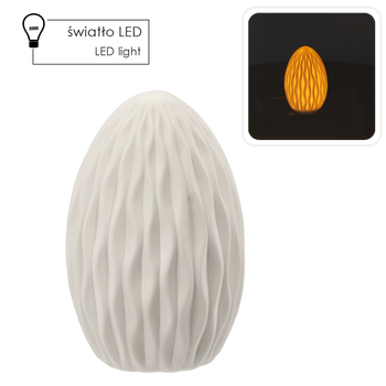 Ceramic egg with LED