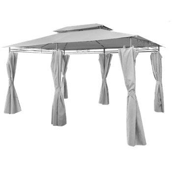 GARDEN GAZEBO GREY 3 X 4M 3 X 4 X H2.6m *5712