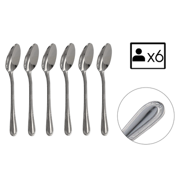 SET 6 TEA SPOONS MOCCA NATALIA