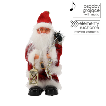 SANTA CLAUS WITH LANTERN - PLAYING 30,5 CM