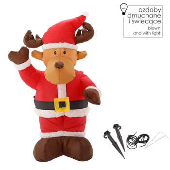 INFLATABLE REINDEER LED 135 CM