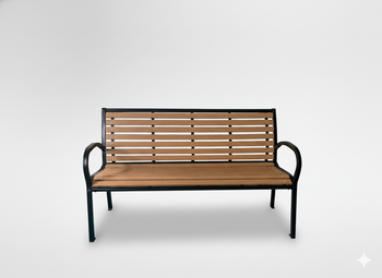 GARDEN BENCH 125 X 60 X 80 CM BROWN