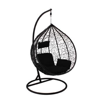 HANGING CHAIR BLACK, CUSHION - BLACK, FRAME - BLACK *1043