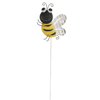 DECORATION ON A SPIKE FOR POT/GARDEN METAL - BEE 16 x 60 CM