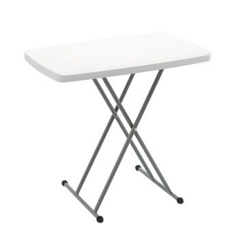 FOLDING CAMPING TABLE 76,5 X 49,5 X 36-71,5 CM WHITE