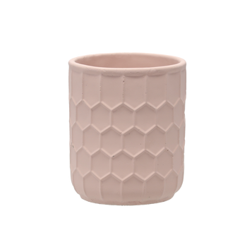 CEMENT COVER FOR POT 13.5 X 13.5 X 16 CM HONEYCOMB PINK