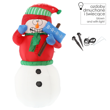 INFLATABLE SNOWMAN LED 180 CM