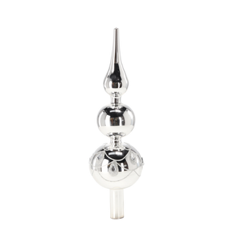 TREE TOPPER - SILVER 30 CM WITH SILVER PATTERN