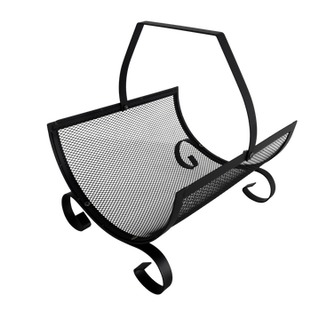 MESH LOG HOLDER BLACK L15"