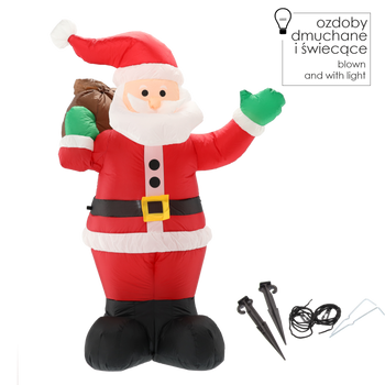 INFLATABLE SANTA CLAUS LED 180 CM