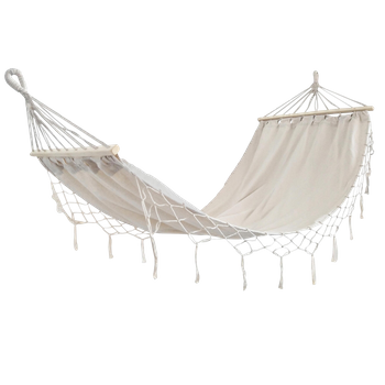 BOHO HAMMOCK WITH FRINGES 200X100 CM BEIGE