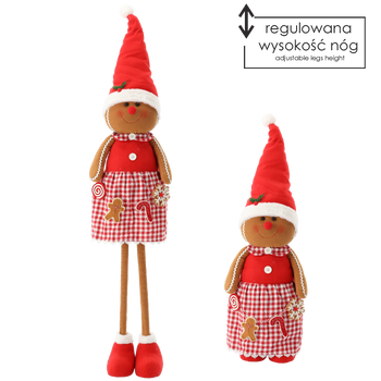 CHRISTMAS GINGERBREAD - GIRL 36 x 20 x 158 CM WITH TELESCOPIC LEGS