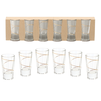 SET OF GLASSES X GOLDEN LIQUOR
