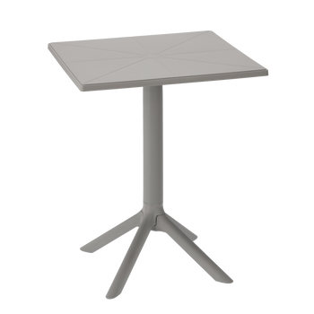 SQUARE GARDEN TABLE 60 x 60 x 77.5 CM GREY
